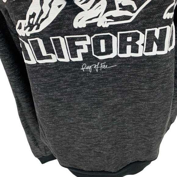 Ring of Fire Men's XL California Hoodie Sweater Foam Print Long Sleeve Gray - Picture 3 of 6
